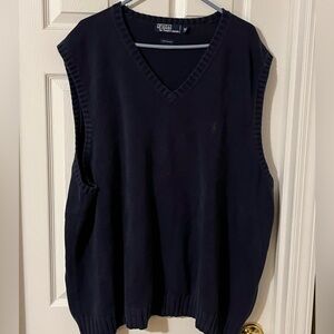 Polo Ralph Lauren Cotton Blue Sweater Vest Size 4XLT